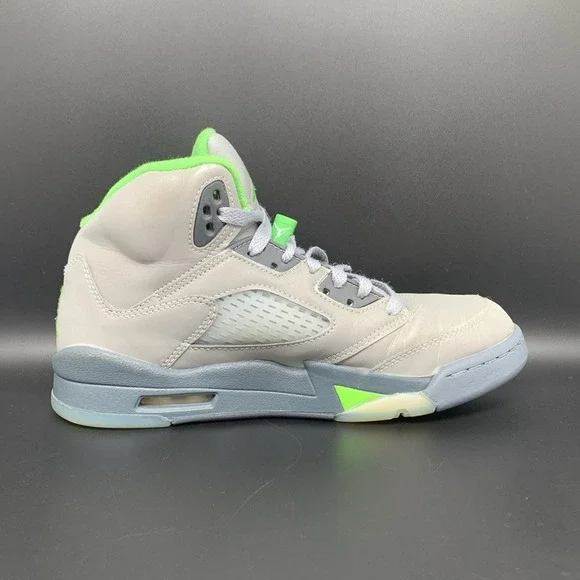 Jordan 5 Retro Green Bean Basketball Shoes DQ3734-003 Youth Sz 6 Women's Sz 7.5 - Picture 8 of 10
